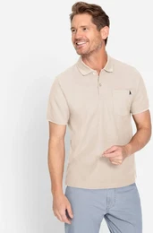 Poloshirt CATAMARAN Kurzarm-Shirt Gr. 52/54, beige (elfenbein), Herren, 60% Baumwolle, 40% Polyester, unifarben, Shirts