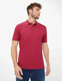 Poloshirt Style PETE , Herren, Gr. L (52), rot (dunkelrot), 95% Baumwolle, 5% Elasthan, Kurzarm, Shirts