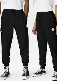 Jogginghose GO-TO STANDARD FIT CHUCK TAYLOR PATCH PANTS , Herren, Gr. S, N-Gr, schwarz, Jersey, Obermaterial: 80% Baumwolle, 20% Polyester, unifarben, sportlich, Hosen