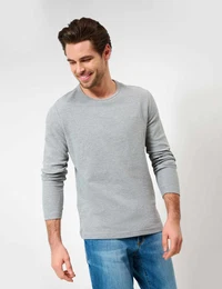 Funktionsshirt Style T-ShirtN , Herren, Gr. XXXL (58/60), grau, 100% Baumwolle, Langarm, Shirts