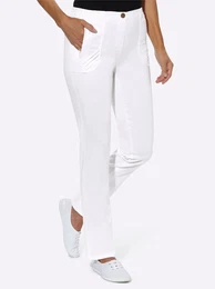 Schlupfjeans CLASSIC BASICS Gr. 38, Normalgren, wei, Damen, 98% Baumwolle, 2% Elasthan, unifarben, Jeans