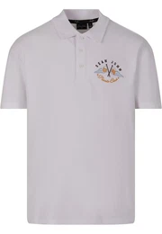 Poloshirt Herren JM232-020-02 SJ Yacht Club Polo Shirt , Herren, Gr. M, wei, 100% Baumwolle, bedruckt, klassisch, normal, amerikanischer Ausschnitt, Kurzarm, Shirts