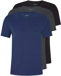 V-Shirt T-Shirt VN 3P CO Gr. L (52), blau (hellblau), Herren, Jersey, Obermaterial: 100% Baumwolle, Shirts