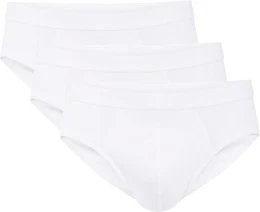 Slip Natural Benefit , Herren, Gr. XXL (58/60), wei, Single Jersey, Obermaterial: 94% Baumwolle, 6% Elasthan, unifarben, normal, Unterhosen, mit formstabiler Single Jersey-Qualitt