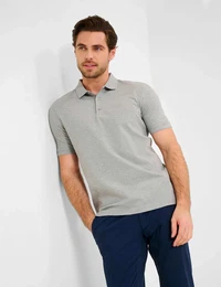 Poloshirt Style PETE , Herren, Gr. XXXL (58/60), grau, 95% Baumwolle, 5% Elasthan, Kurzarm, Shirts
