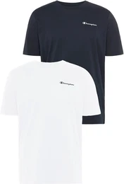 T-Shirt , Herren, Gr. XXXL (56), blau (marine, wei), Obermaterial: 100% Baumwolle, sportlich, Basic hftlang, Rundhals, Kurzarm, Shirts