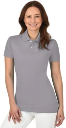 Poloshirt Poloshirt aus elast. Piqu , Damen, Gr. S, grau (cool, grau), 94% Baumwolle, 6% Elastan, Basic, Kurzarm, Shirts