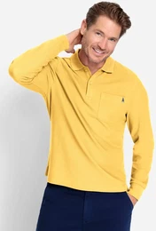 Poloshirt CATAMARAN Langarm-Shirt Gr. 52/54, gelb, Herren, 60% Baumwolle, 40% Polyester, unifarben, Shirts
