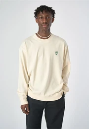 Strickpullover Sketch Gull , Herren, Gr. XL, beige (ecru), 100% Baumwolle, bestickt, casual, normal, Rundhals, Langarm, Pullover, mit lockerem Schnitt