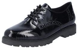 Schnrschuh , Damen, Gr. 41, schwarz, Lacklederimitat, glnzend, klassisch, Schuhe, Freizeitschuh, Halbschuh, Businessschnrer in glnzender Optik