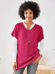 Pullunder Pullunder Gr. 50, pink Damen Pullover