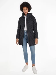 Steppmantel CHEVRON MW PADDED COAT Gr. M (38), schwarz (black) Damen Mntel mit mittelstarker Wattierung und Markenlabel Bestseller
