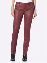 Rhrenjeans Gr. 19, Kurzgren, rot (bordeaux) Damen Jeans
