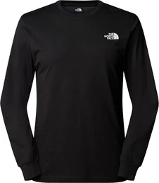 Langarmshirt , Herren, Gr. XL, schwarz (tnf schwarz), Single Jersey, Obermaterial: 60% Baumwolle, 40% Polyester, unifarben, sportlich, Rundhals, Langarm eingesetzt eingefasste Kante, Shirts