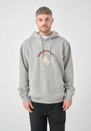 Kapuzensweatshirt Boxy Hooded Racing , Herren, Gr. L, grau, 100% Baumwolle, bestickt, casual, normal, ohne Ausschnitt, Langarm, Sweatshirts, im lockeren Schnitt