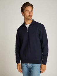 Sweatshirt ESSENTIAL FLEECE 1/4 ZIP , Herren, Gr. S, blau (desert sky), Sweatware, Obermaterial: 60% Baumwolle, 40% Polyester, casual, Langarm, Sweatshirts, mit Stehkragen