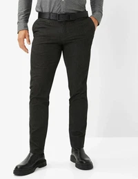Chinohose Style FABIO , Herren, Gr. 33, Lnge 34, grau, 50% Baumwolle, 33% Polyester, 15% Viskose, 2% Elasthan, Hosen