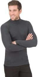 Rollkragenshirt Rollkragenshirt , Herren, Gr. XL, grau (anthrazit, melange), 95% Baumwolle, 5% Elastan, Basic, Langarm, Shirts