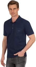 Poloshirt Poloshirt aus Single-Jersey , Herren, Gr. 5XL, blau (navy), 100% Baumwolle, Basic, Kurzarm, Shirts