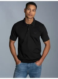 Poloshirt Poloshirt DELUXE Piqu , Herren, Gr. 4XL, schwarz, 100% Baumwolle, Basic, Kurzarm, Shirts