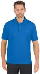 Poloshirt Poloshirt DELUXE Piqu , Herren, Gr. S, blau (electric, blau), 100% Baumwolle, Basic, Kurzarm, Shirts