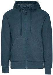 Sweatjacke Sweatjacke mit Kapuze , Damen, Gr. XL, blau (jeans, melange), 70% Baumwolle, 30% Polyester, Basic, Sweatjacken