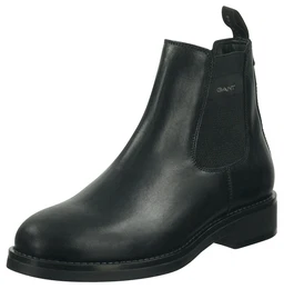 Chelseaboots Prepdale , Herren, Gr. 44, schwarz, Leder, elegant, Schuhe, Boots, Anzugschuh, Stiefel mit angenehmem Blockabsatz