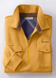 Sweatshirt MARCO DONATI Gr. 48/50, gelb (ocker), Herren, 95% Baumwolle, 5% Elasthan, unifarben, Sweatshirts