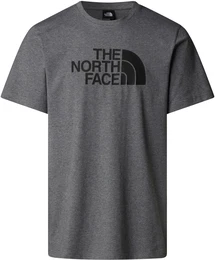 T-Shirt M S/S EASY TEE , Herren, Gr. M, grau (tnf medium grau heather), Single Jersey, Obermaterial: 60% Baumwolle, 40% Polyester, unifarben, sportlich, Rundhals, Kurzarm eingesetzt eingefasste Kante, Shirts