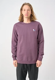 Sweatshirt Embro Gull Gr. L, lila Herren Sweatshirts mit kleiner Mwen-Stickerei