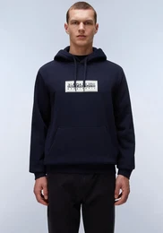 Kapuzensweatshirt SUZE , Herren, Gr. XL, blau (blu marine), Obermaterial: 90% Baumwolle, 10% Polyester, unifarben, casual, Rundhals, Langarm Bndchen, Sweatshirts, mit Logoprint