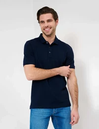 Poloshirt Style PETE , Herren, Gr. XXXL (58/60), blau (nachtblau), 95% Baumwolle, 5% Elasthan, Kurzarm, Shirts