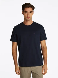 T-Shirt ESSENTIAL REG FIT SOLID TEE , Herren, Gr. XL, blau (desert sky), Single Jersey, Obermaterial: 100% Baumwolle, unifarben, casual, Basic, Rundhals, Kurzarm, Shirts, mit Rundhalsausschnitt