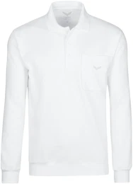 Sweatshirt Langarm Polo aus Sweat-Qualitt , Herren, Gr. XXL, blau (nightblau, melange), 70% Baumwolle, 30% Polyester, Basic, Sweatshirts