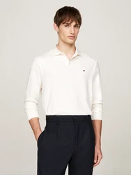 Tommy Hilfiger Langarm-Poloshirt L/S LIQUID COTTON REG POLO ivory petal