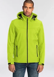 Softshelljacke BRIMFIELD , Herren, Gr. 56, grn (light grn), Softshell, Obermaterial: 95% Polyester, 5% Elasthan, sportlich, A-Linie hftlang, Langarm verstellbar gerader Abschluss mit Klettverschluss, Jacken, mit dezenten Logoschriftzgen
