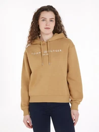 Kapuzensweatshirt MDRN REG CORP LOGO HOODIE , Damen, Gr. XXXL (46), grn (classic khaki), Sweatware, Obermaterial: 64% Baumwolle, 36% Polyester, casual, regular fit hftlang, Langarm Bndchen, Sweatshirts, mit gesticktem Logo-Schriftzu