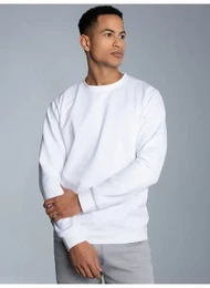 Sweatshirt Sweatshirt , Herren, Gr. S, wei, 70% Baumwolle, 30% Polyester, Basic, Sweatshirts