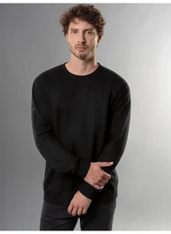 Sweatshirt Sweatshirt , Herren, Gr. S, schwarz, 70% Baumwolle, 30% Polyester, Basic, Sweatshirts