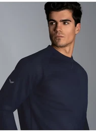 Sweatshirt Sweatshirt mit angerauter Innenseite , Herren, Gr. XXL, blau (navy), 70% Baumwolle, 30% Polyester, Basic, Sweatshirts