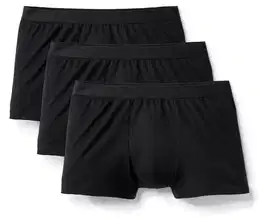 Boxershorts Natural Benefit , Herren, Gr. L (52/54), schwarz, Single Jersey, Obermaterial: 95% Baumwolle, 5% Elasthan, gemustert, normal, Unterhosen, mit formstabiler Single Jersey-Qualitt