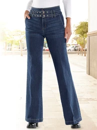 Bequeme Jeans Gr. 42, Normalgren, blau (blue, stone, washed) Damen Jeans