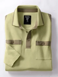 Poloshirt Langarm-Poloshirt , Herren, Gr. 44/46, grn (lindgrn), 62% Baumwolle, 38% Polyester, unifarben, Shirts