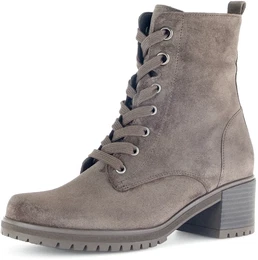 Schnrstiefelette Gr. 37, grau (taupe) Damen Schuhe Blockabsatz, Schnrboots, Stiefelette mit Best Fitting-Ausstattung