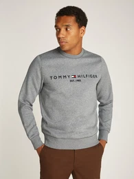 Sweatshirt TOMMY LOGO SWEATSHIRT , Herren, Gr. XXXL, grau (medium grau heather), Sweatware, Obermaterial: 70% Baumwolle, 30% Polyester, casual, normal hftbedeckend, Rundhals, Langarm eingesetzt Rippbndchen, Sweatshirts, mit klassische