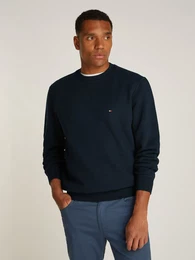 Sweatshirt ESSENTIAL FLEECE CREWNECK , Herren, Gr. S, blau (desert sky), Sweatware, Obermaterial: 60% Baumwolle, 40% Polyester, unifarben, casual, Basic hftlang, Rundhals, Langarm eingesetzt Bndchen, Sweatshirts, mit Lo
