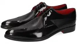 Schnrschuh Toni 53 - vegetabil gegerbt Gr. 42, schwarz Herren Schuhe Business Schuh, Anzugschuh, Festtagsschuh mit feiner Ziernaht