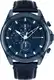 Multifunktionsuhr TOMMY HILFIGER  JAX , blau, Armbanduhren, Herren, Quarzuhr, Armbanduhr, Herrenuhr, Lederarmband, analog, Tag, Wochentag