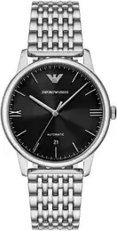 Automatikuhr Armbanduhren silberfarben (silberfarben, schwarz) Herren Armbanduhr, Herrenuhr, Mechanische Uhr, Edelstahlarmband, analog, Tag