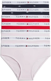Bikinislip 7PK BIKINI PRINT , Kinder, Gr. 164/170, bunt (des sky flag, light pink, prim rot), Jersey, Obermaterial: 95% Baumwolle, 5% Elasthan, UNDERWEAR, unifarben, krpernah, Unterhosen, mit Logobund